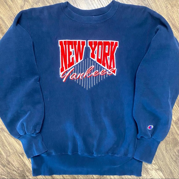 Vintage Champion Reverse Weave New York Yankees Crewneck Sweatshirt Made in USA